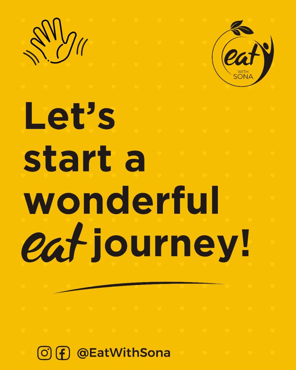 Eat With Sona invitation to start a wellness journey